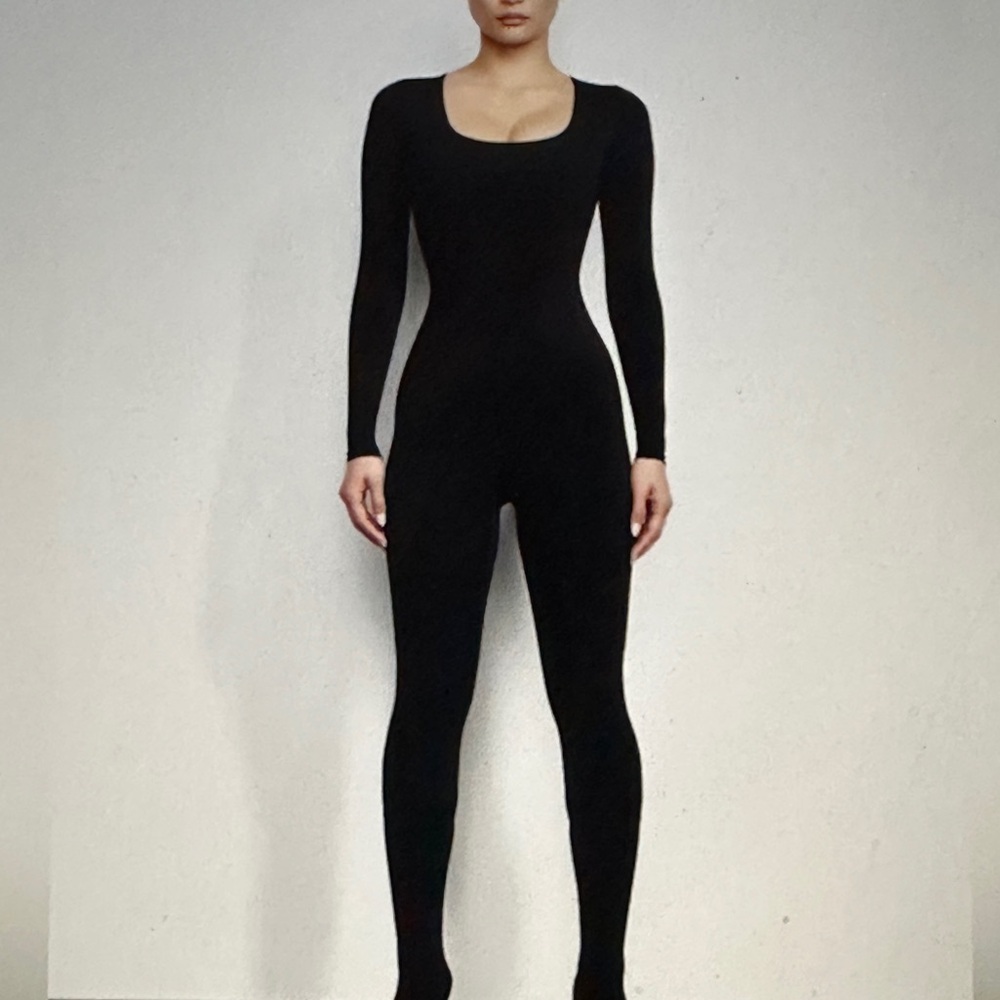 NWOT SKIMS All In One Black Scoop neck Catsuit - SOLD OUT (sz: S)